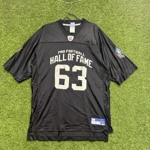 Pro Football Hall of Fame Canton Ohio Jersey Mens Large #63 Reebok Black Nylon